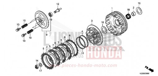 EMBRAYAGE CRF250RLAJ de 2018